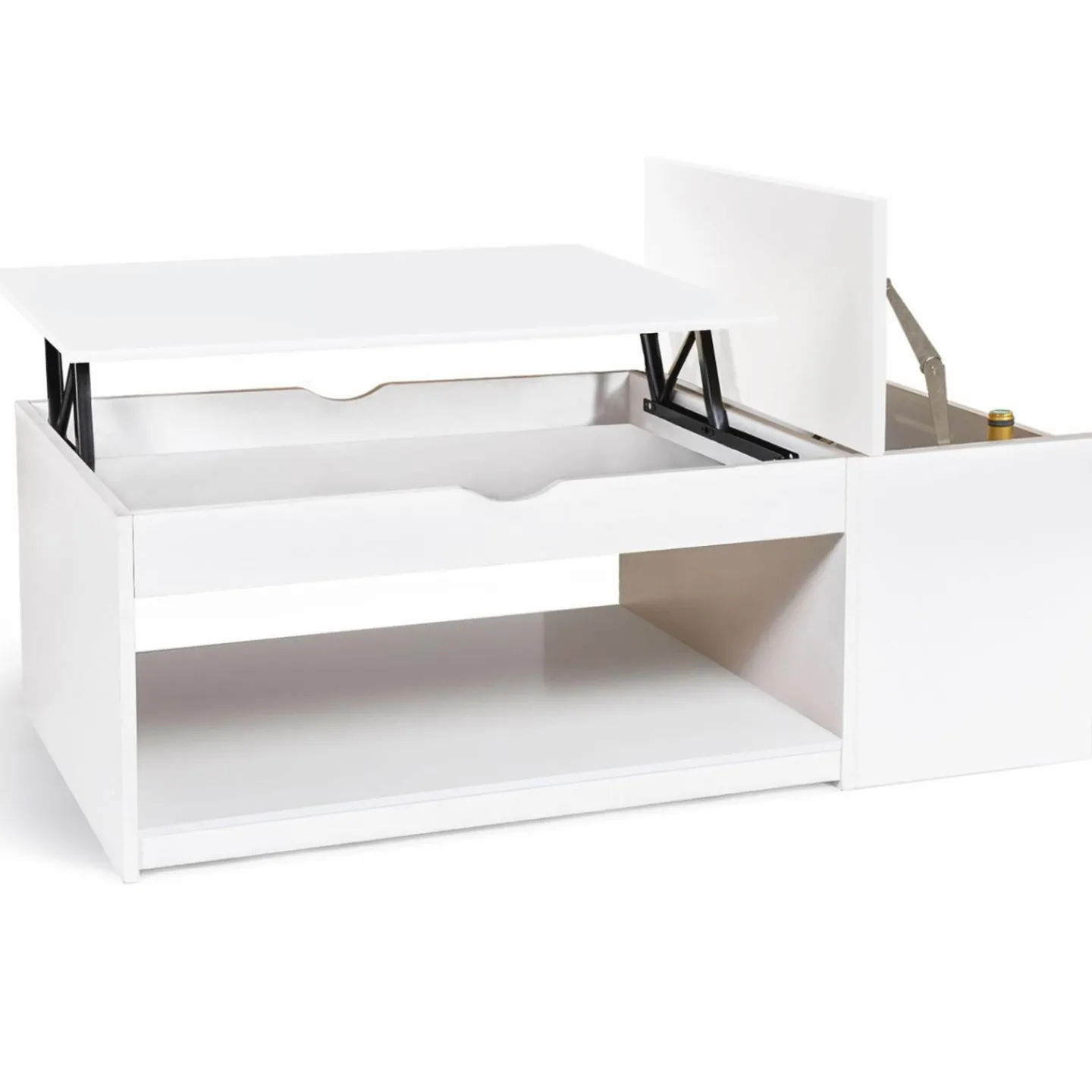 Table de salon avec plateau relevable blanche*IDMarket Hot