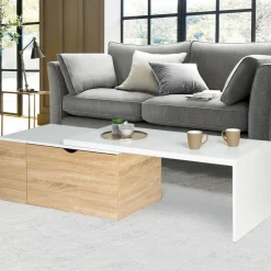 Table de salon rotative avec coffre de rangement*IDMarket