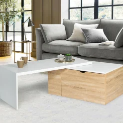 Table de salon rotative avec coffre de rangement*IDMarket