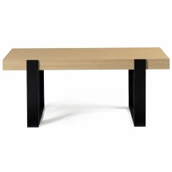 Table de salon style industriel bois et noir*IDMarket New