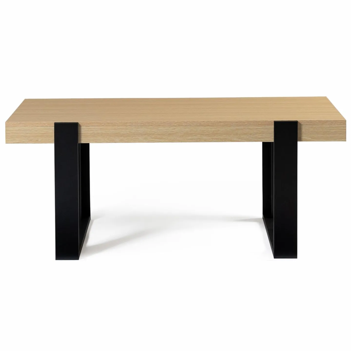 Table de salon style industriel bois et noir*IDMarket New