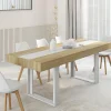 Table extensible 6 à 10 personnes bois et blanc*IDMarket Hot