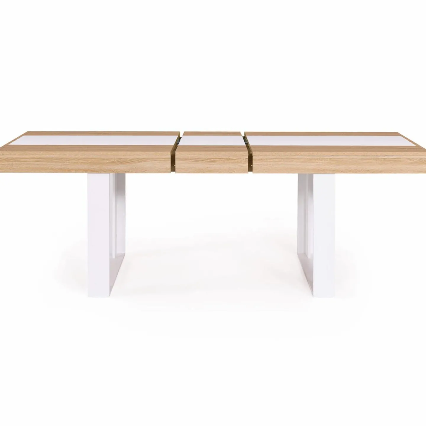 Table extensible 6 à 10 personnes bois et blanc*IDMarket Hot