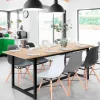 Table extensible industrielle 6-10 personnes 200 cm*IDMarket