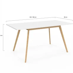 Table extensible scandinave blanche*IDMarket Outlet