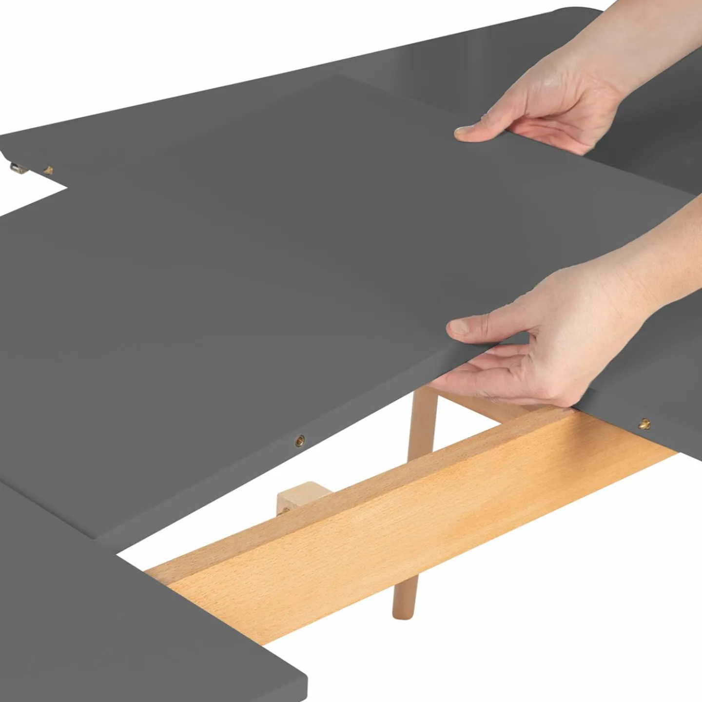 Table extensible scandinave grise anthracite*IDMarket Discount