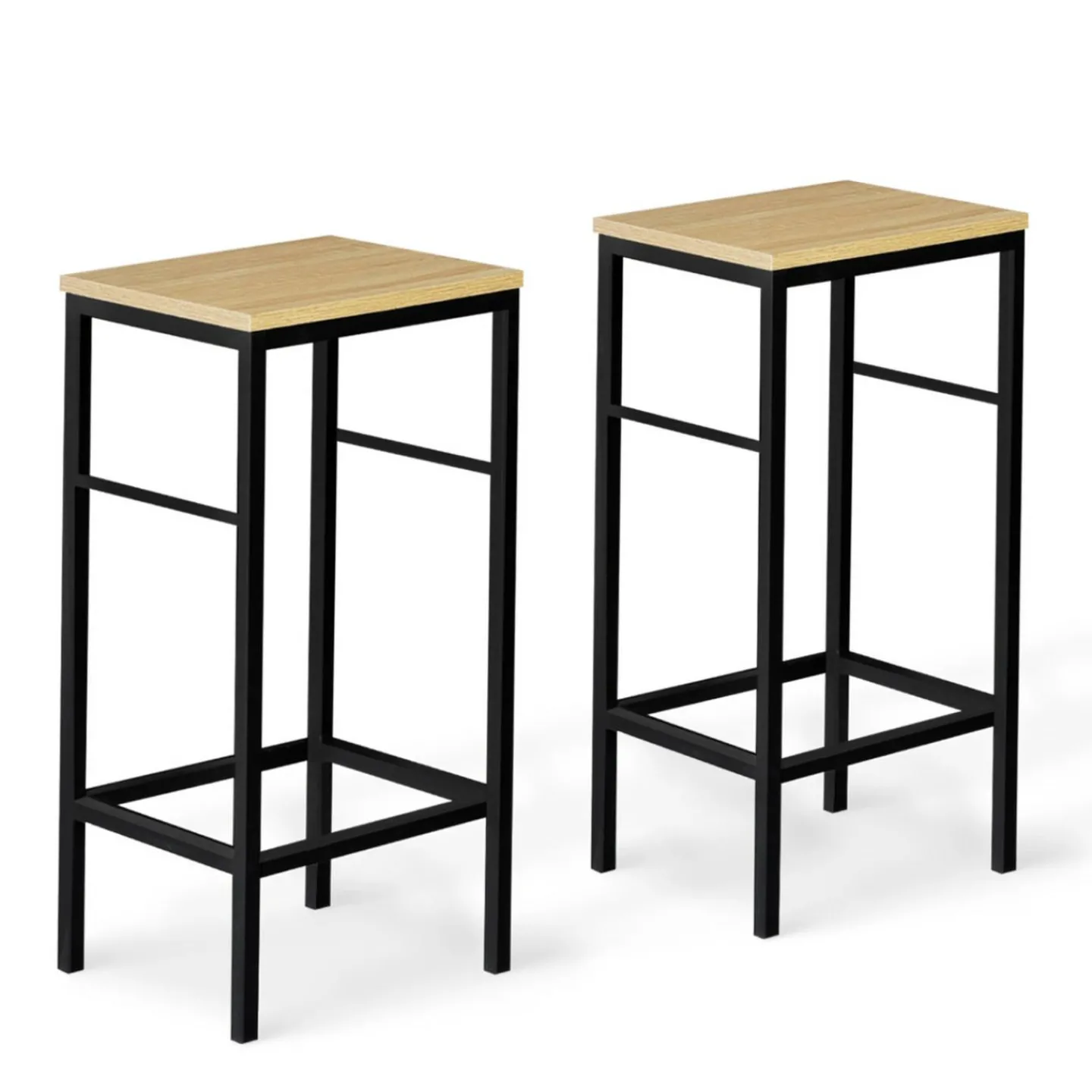 Table haute avec tabourets pour 2 style industriel*IDMarket Online