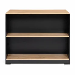 Table haute îlot de cuisine noir et bois*IDMarket Hot