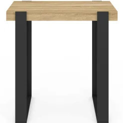Table haute mange debout noir et bois 113 cm*IDMarket