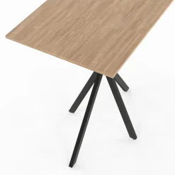 Table haute mange debout recangulaire bois et métal noir pied araignée 100 cm*IDMarket Discount