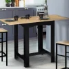 Table haute mange-debout extensible noire et bois*IDMarket Hot