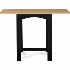 Table haute mange-debout extensible noire et bois*IDMarket Hot