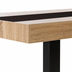 Table industrielle bois et noire 6 personnes 160 cm*IDMarket Sale