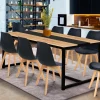 Table industrielle bois et métal 8 personnes 180 cm*IDMarket Hot