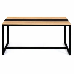 Table industrielle bois et métal 8 personnes 180 cm*IDMarket Hot