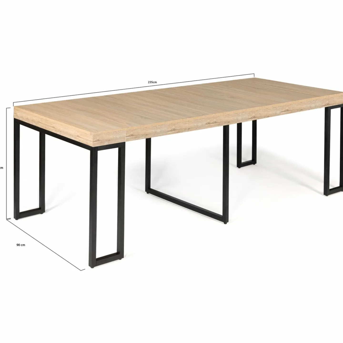 Table industrielle extensible 10 personnes 235 cm*IDMarket