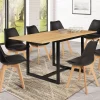 Table industrielle extensible 6-8 personnes 160 cm*IDMarket Hot