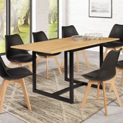Table industrielle extensible 6-8 personnes 160 cm*IDMarket Hot