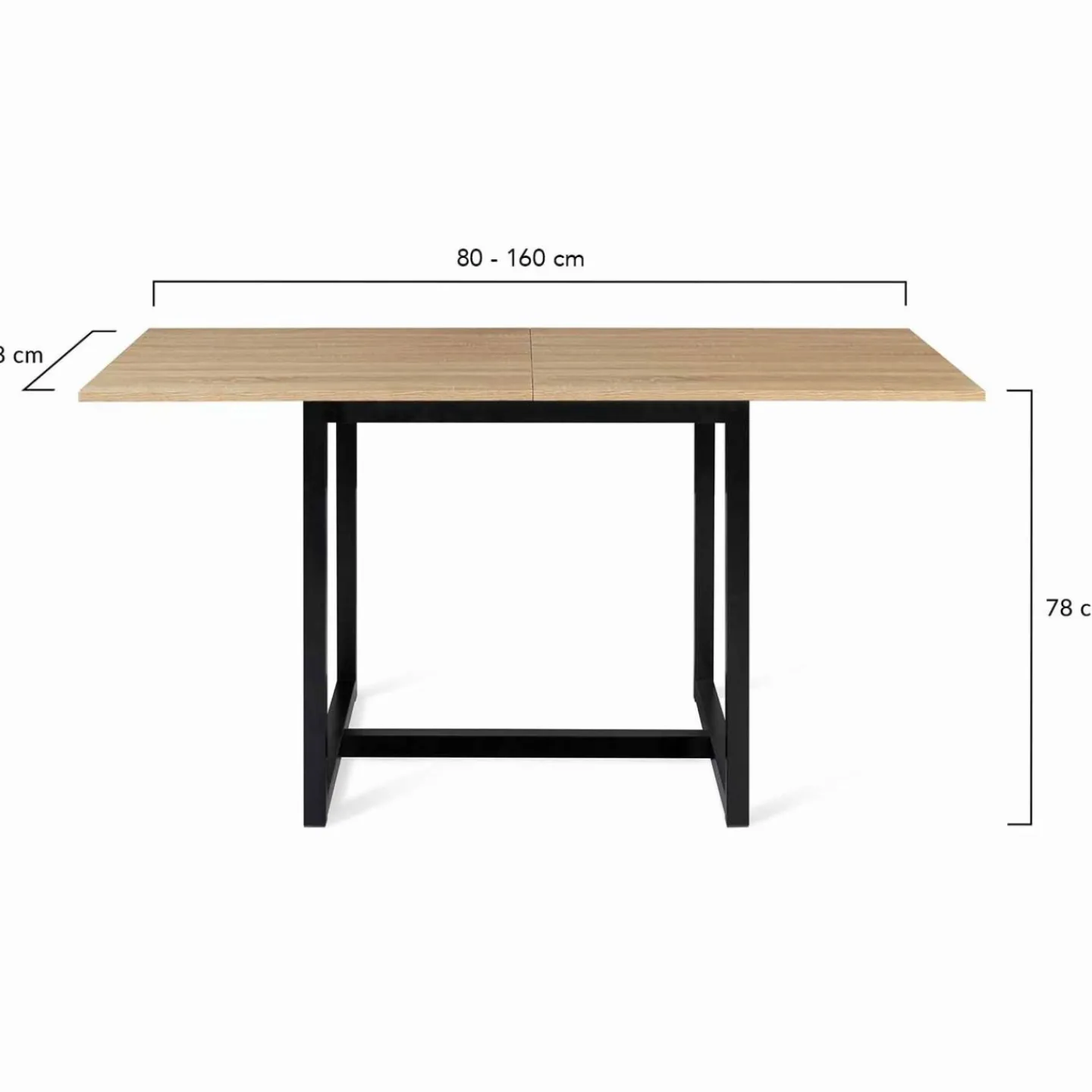 Table industrielle extensible 6-8 personnes 160 cm*IDMarket Hot