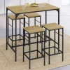 Table mange debout style industriel avec tabourets*IDMarket