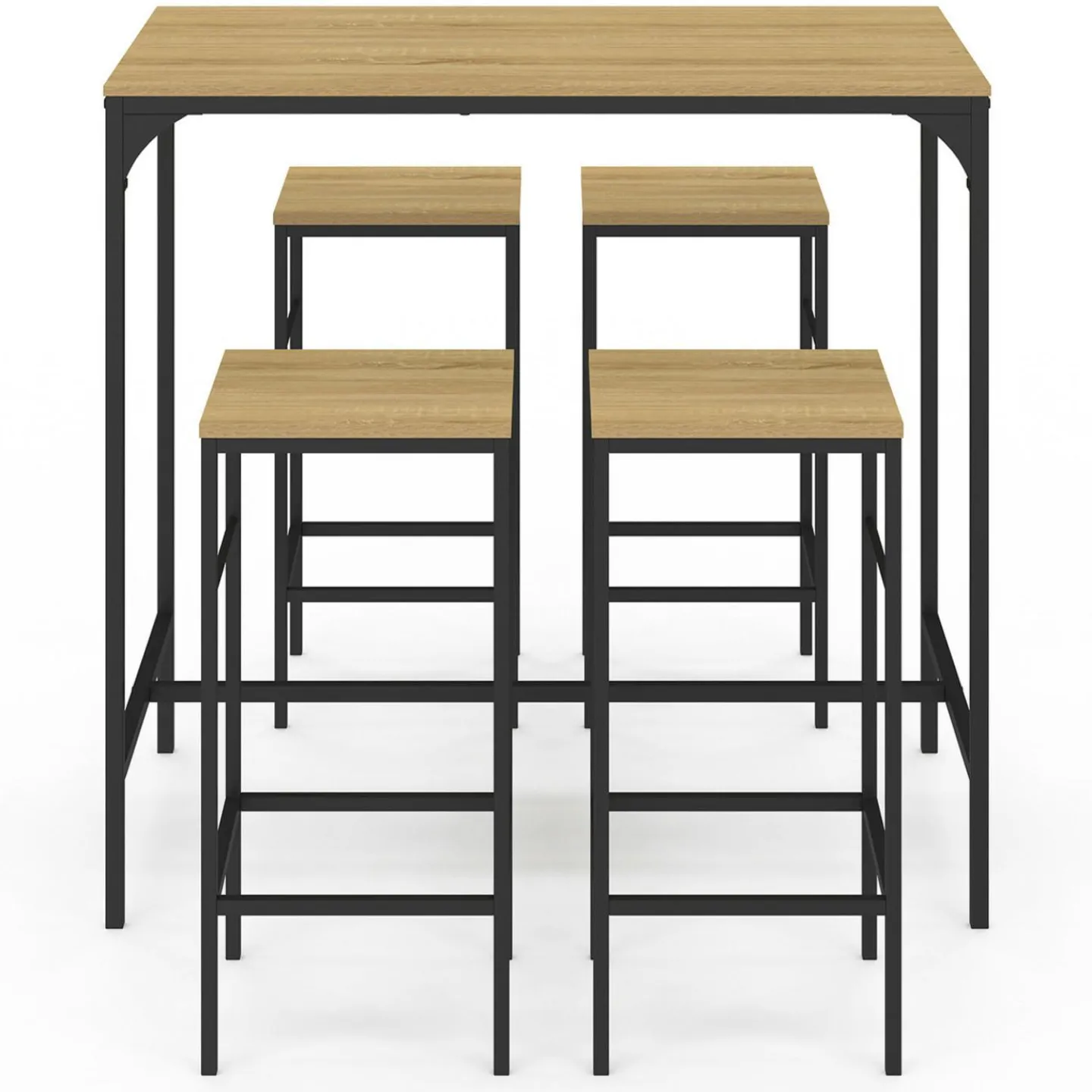 Table mange debout style industriel avec tabourets*IDMarket