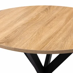 Table pied araignée ronde bois et métal noir 80 cm*IDMarket Hot