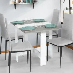 Table pliante design blanche et grise*IDMarket Sale