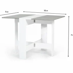 Table pliante design blanche et grise*IDMarket Sale