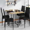 Table pliante industrielle bois et métal noir 2-4 personnes*IDMarket