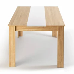 Table salle à manger moderne imitation hêtre et blanc*IDMarket Hot