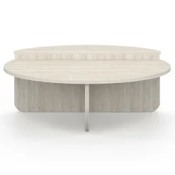 Tables basses rondes effet travertin*IDMarket Sale