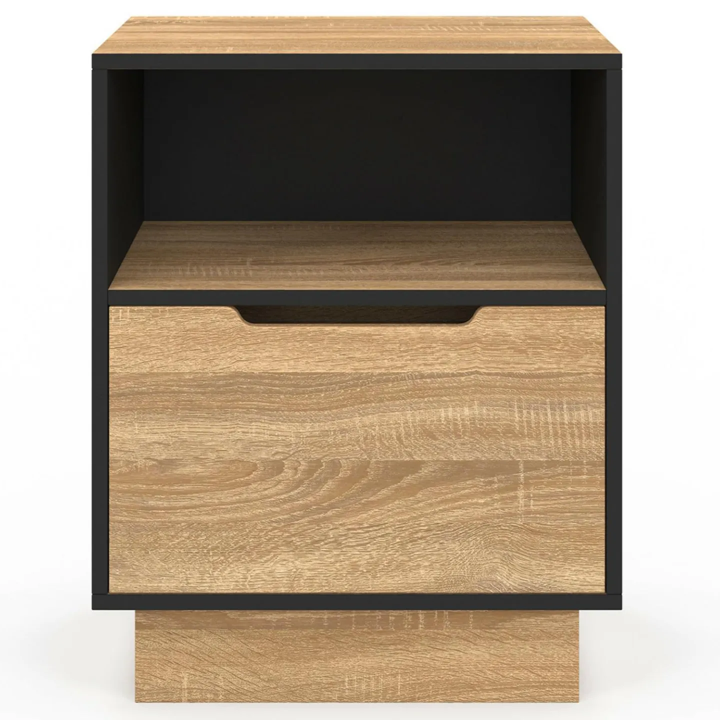 Tables de chevet 1 tiroir hêtre noir*IDMarket Outlet