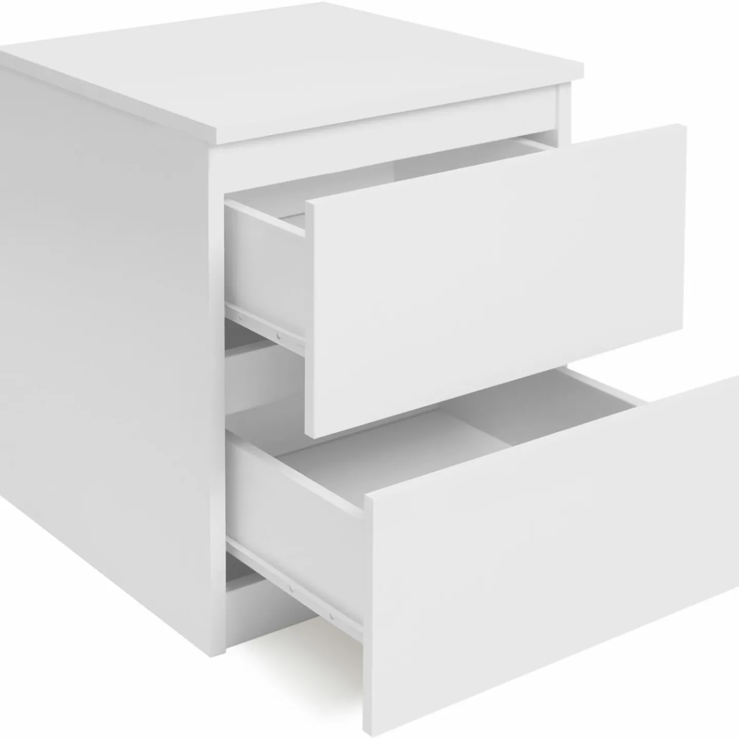 Tables de chevet bois blanc avec tiroirs*IDMarket