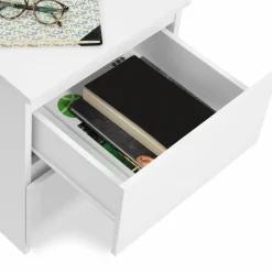 Tables de chevet bois blanc avec tiroirs*IDMarket