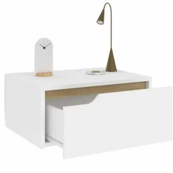 Tables de chevet murales suspendues blanches : lot de 2*IDMarket New