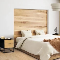 Tables de chevets noir et bois industrielles*IDMarket Discount