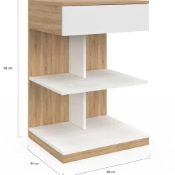 Tables de nuit avec un tiroir et deux étagères*IDMarket