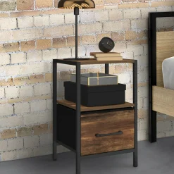 Tables de nuit effet bois vieilli*IDMarket Sale