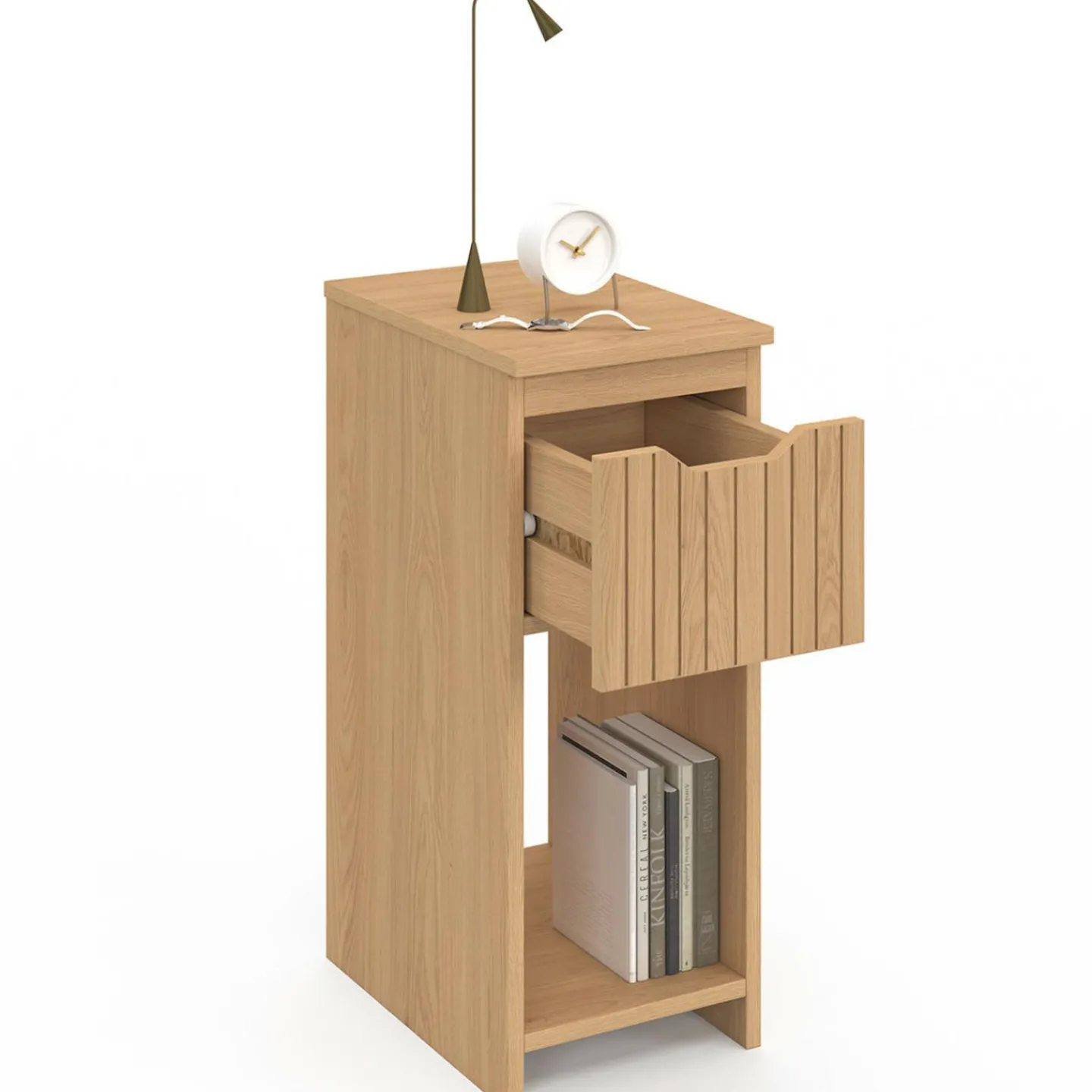 Tables de nuit effet lattes et bois*IDMarket Sale