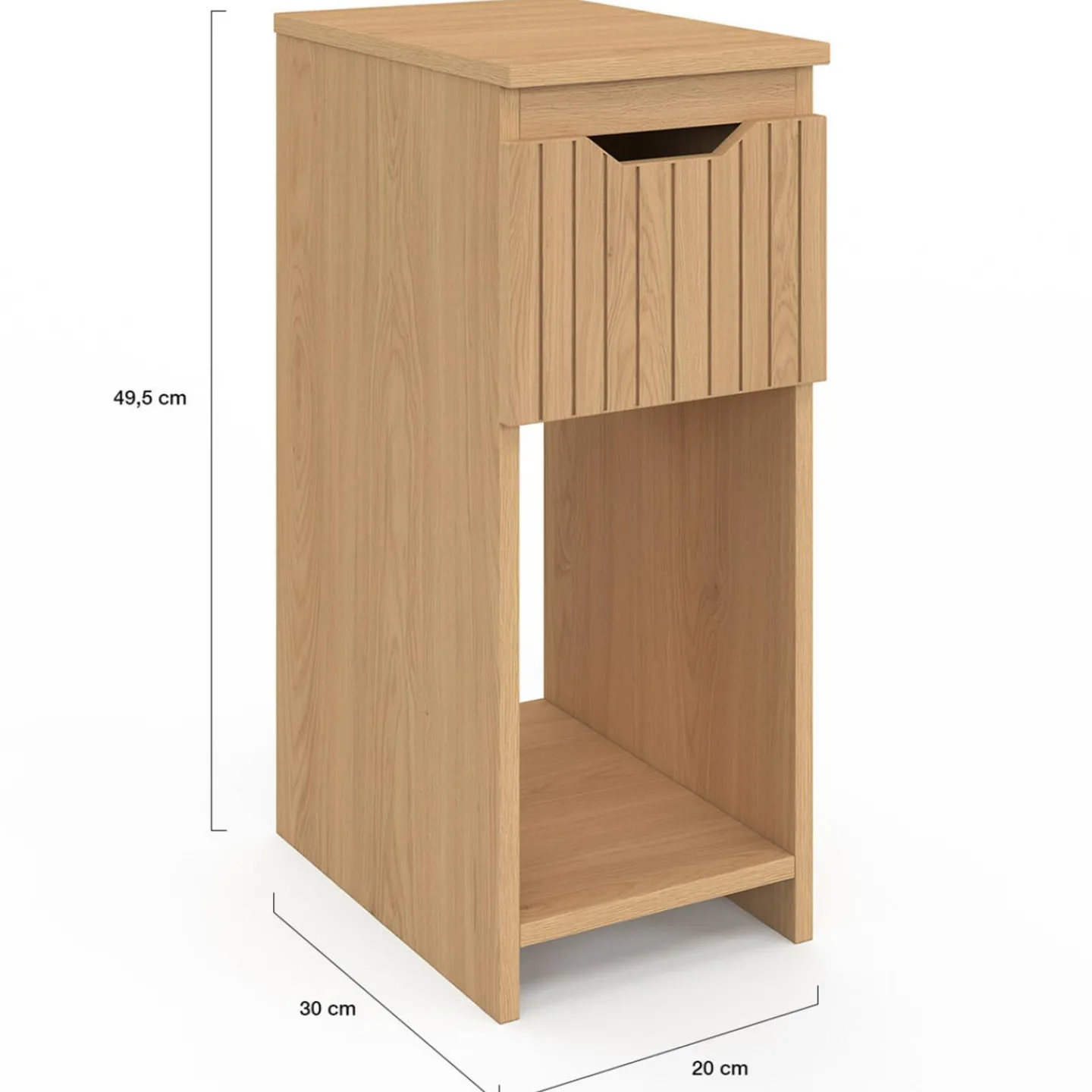 Tables de nuit effet lattes et bois*IDMarket Sale