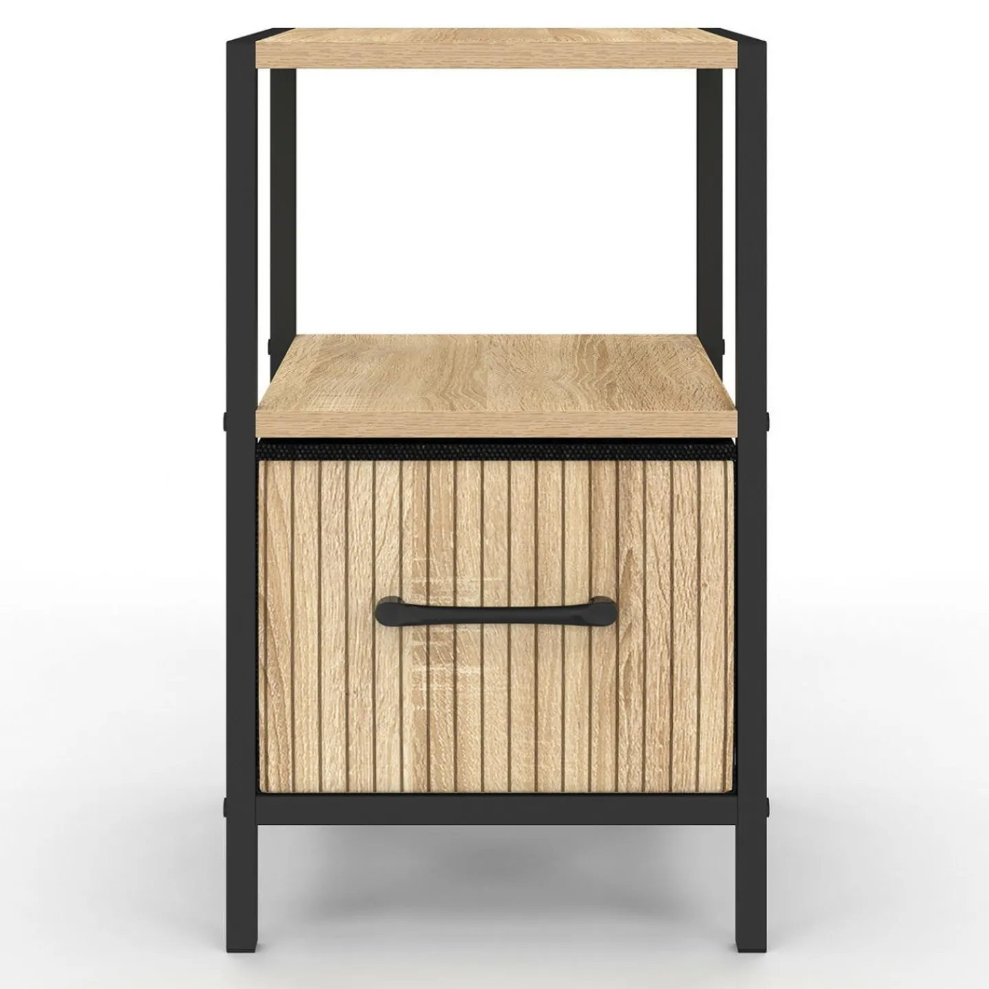 Tables de nuit effet lattes*IDMarket Online