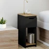 Tables de nuit noir et bois avec 1 tiroir*IDMarket New