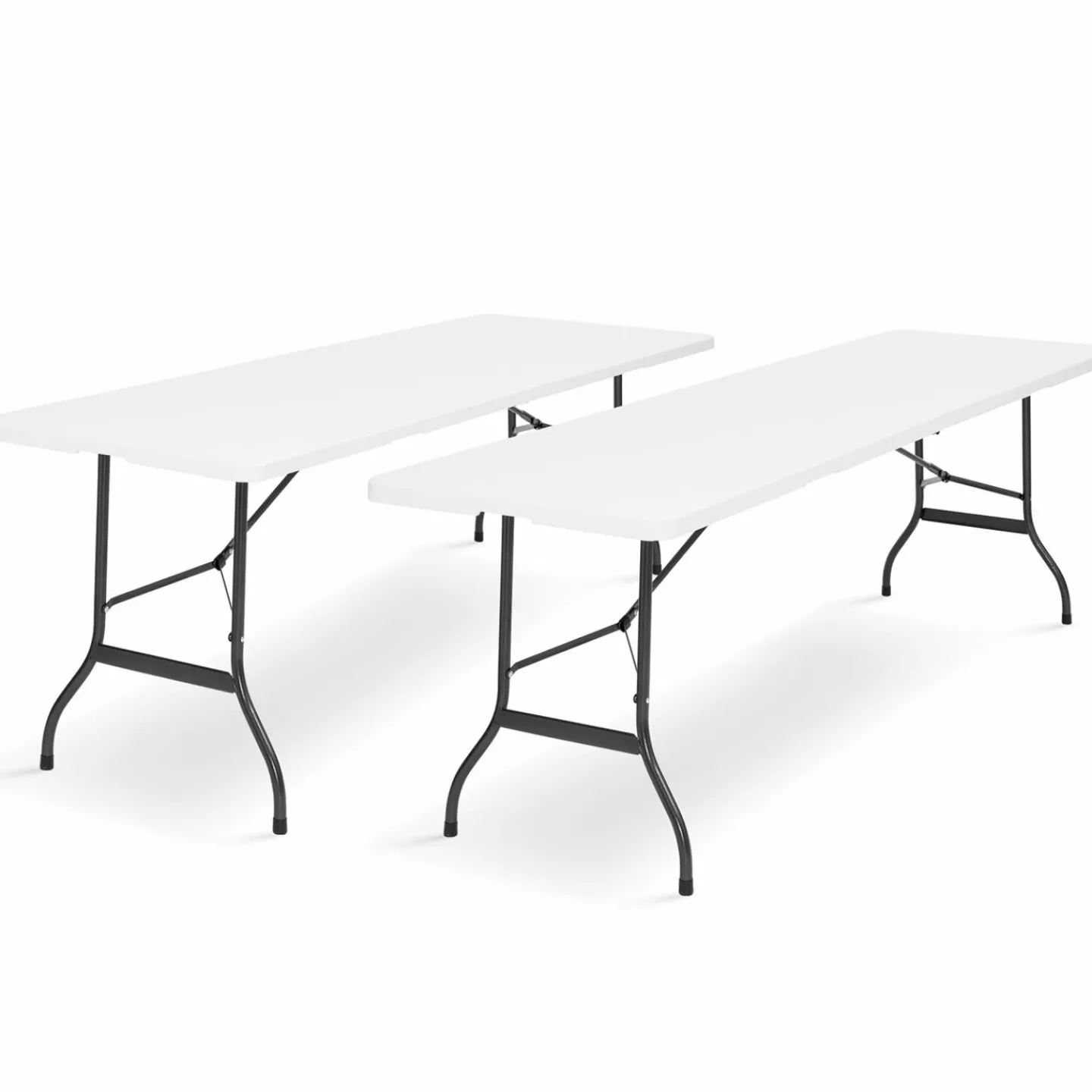 Tables pliantes d'extérieur 180 cm blanche*IDMarket Online