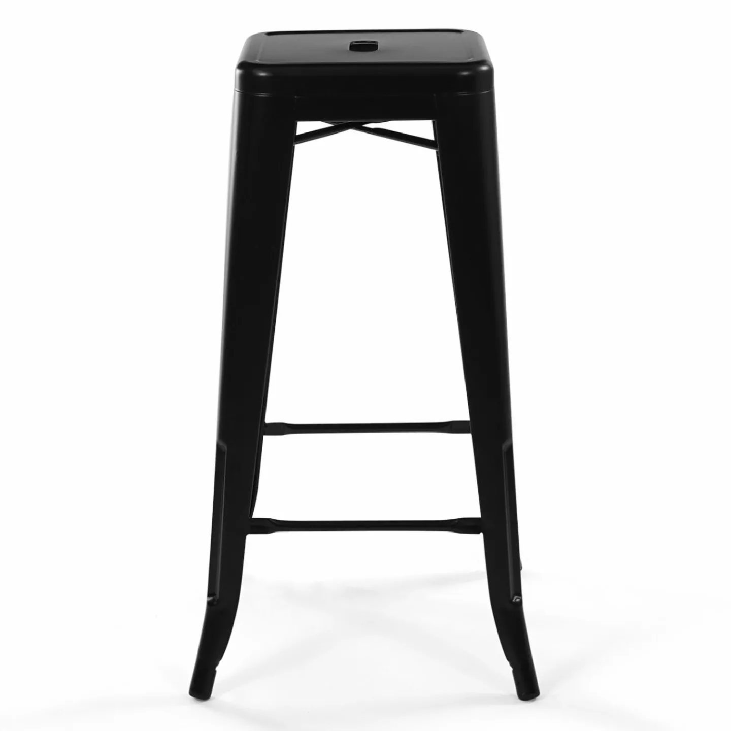 Tabouret style industriel noir mat x4*IDMarket Online