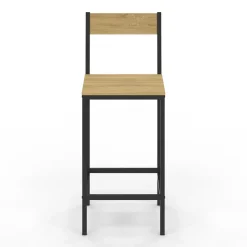 Tabourets de bar avec dossier design industriel*IDMarket Online