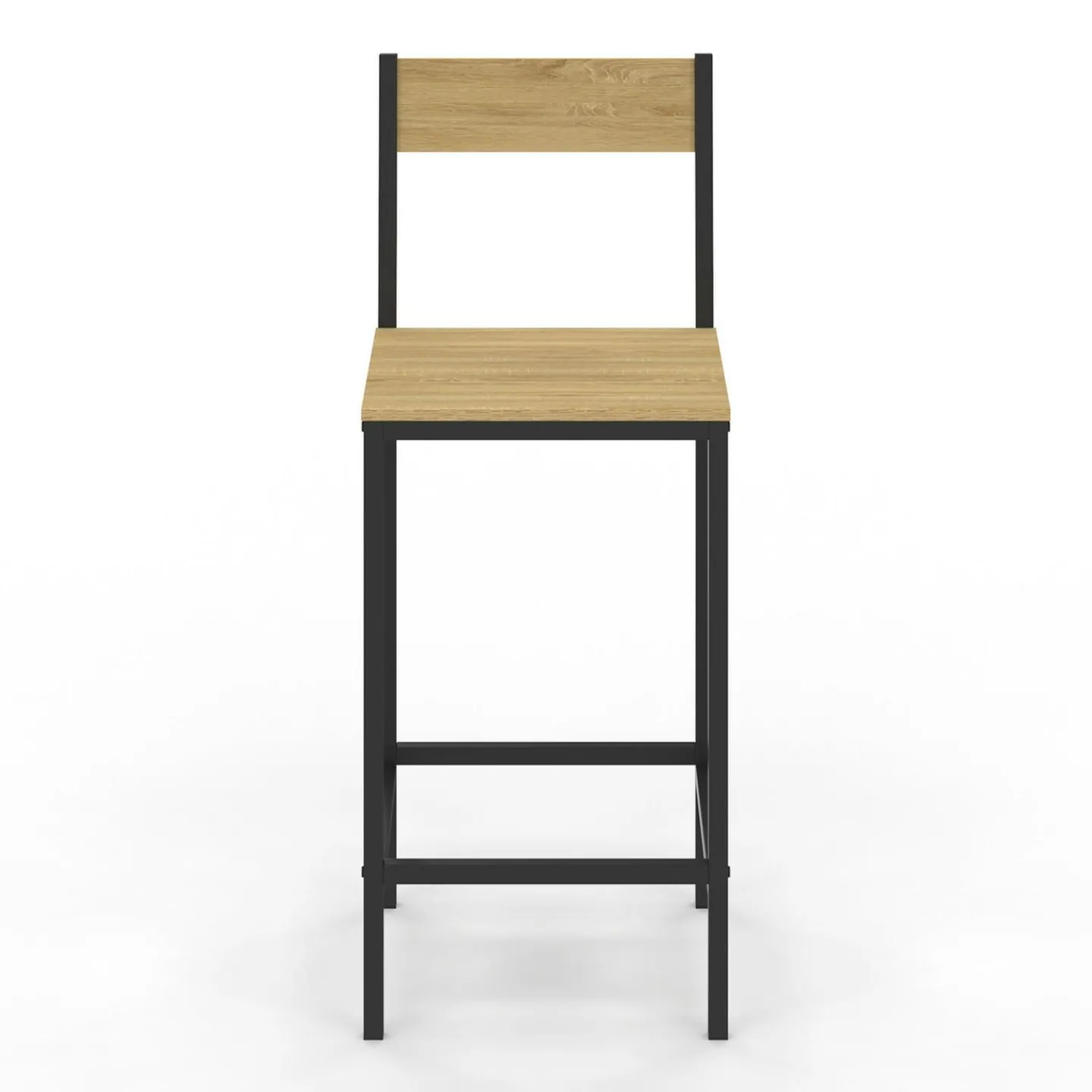 Tabourets de bar avec dossier design industriel*IDMarket Online