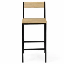 Tabourets de bar avec dossier chaise de cuisine style industriel*IDMarket Hot