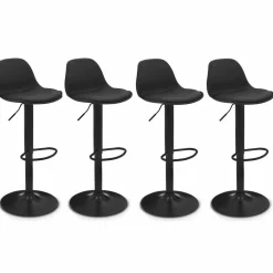 Tabourets de bar design noirs*IDMarket Best
