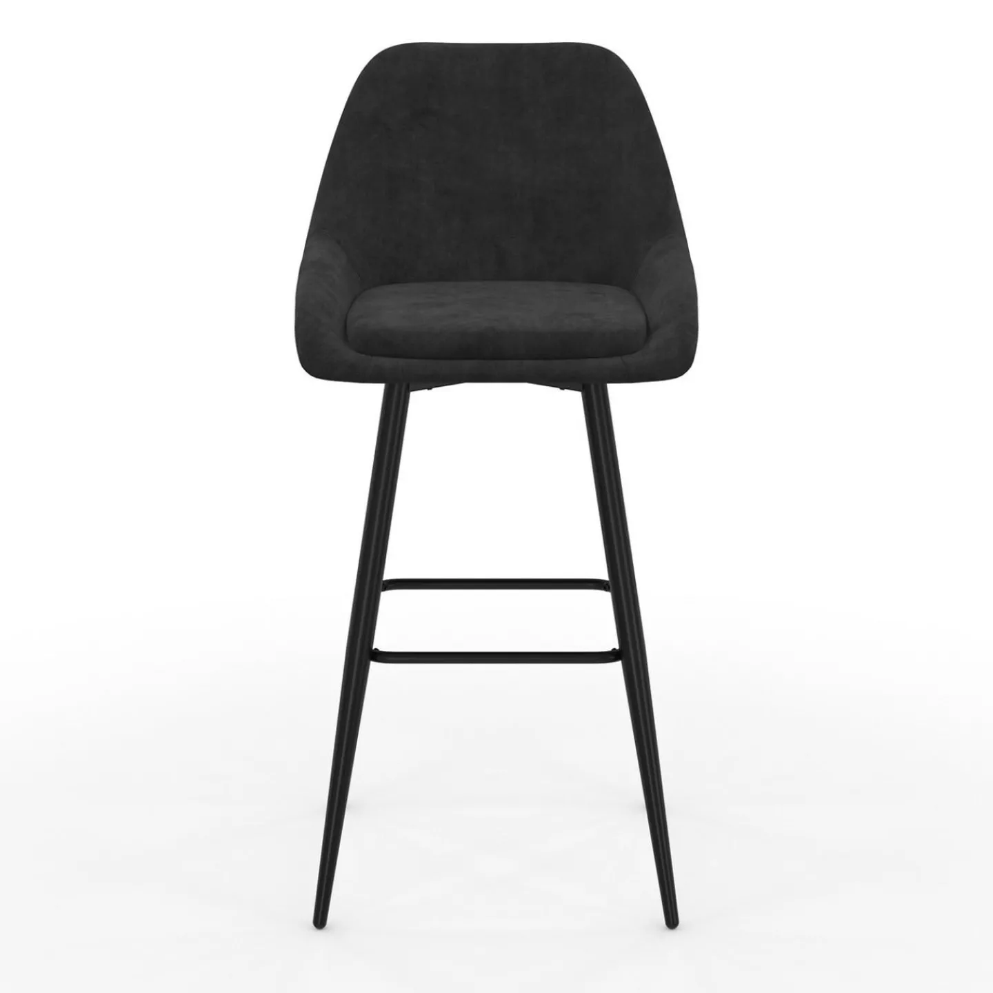 Tabourets de bar en velours noir*IDMarket Sale