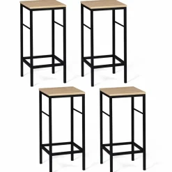 Tabourets de bar industriel métal et bois*IDMarket Discount